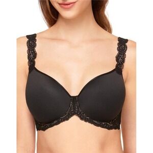 Wacoal Vivid Encounter Lace-Trim Contour Bra Size 40G black 853395